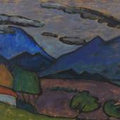 Gabriele Münter – Berglandschaft mit Haus Aufruf:  € 220.000 Erlös:  €  562.500*