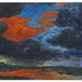 822 EMIL NOLDE Herbstwolken, Friesland, 1929. Öl auf Leinwand Schätzung: € 1.200.000 Ergebnis: € 1.687.500 