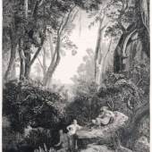 222   Johann Wilhelm Schirmer "Pan und die Nymphen" (Aus dem goldenen Zeitalter). 1846. 750 €