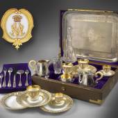 Prachtvolles Frühstücksservice der Erzherzogin Marie Valerie, ein Geschenk ihres Vaters Kaiser Franz Joseph, Schätzwert € 6.000 - 12.000 Fotonachweis: Dorotheum