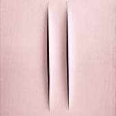 Lucio Fontana (1899 - 1968) Concetto Spaziale-Attese, 1968, Dispersionsfarbe auf Leinwand, 61 x 50 cm, erzielter Preis € 582.300, Fotonachweis: Dorotheum  