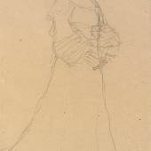 Gustav Klimt (1862-1918) Stehende Dame nach rechts, 1903/04, Auktion 28. November 2012, Schätzwert € 18.000 - 25.000 Fotonachweis: Dorotheum 