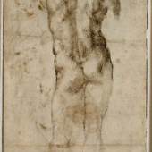 Michelangelo Buonarroti Männlicher Rückenakt (Verso), um 1504 © Albertina, Wien