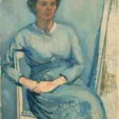 044   Richard Dreher, Porträt der Frau des Künstlers (Maria Dreher). Um 1920.