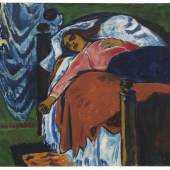 ￼Hermann Max Pechstein. Die Ruhende. Öl auf Leinwand, 1911, 75 x 101 cm Schätzpreis: € 1.200.000-1.800.000