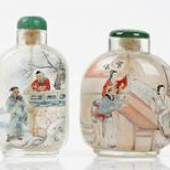Lot 1231 Sold for £480* Chinese inside painted glass snuff bottles