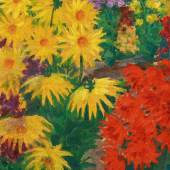 Emil Nolde Dahlien 1948 Öl auf Leinwand. 88,5 x 67,6 cm. Ergebnis € 816.000