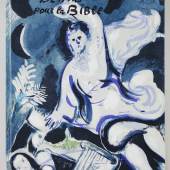 Katalog-Nr. 346 Marc Chagall (1887 - 1985) - Bibel: "Dessins pour la Bible", mit 25 Original Farblithographien (inkl. Einband) und 96 schwarz/weiß Heliogravuren, Èdition de la Revue Verve Nr. 37/38, Paris 1960   • Kategorie: Graphik   • Limit: 2.200,00 EUR