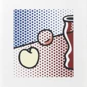 Roy Lichtenstein (New York 1923 – 1997) Still Life with Red Jar, 1994, Siebdruck in Farbe auf Aquarellpapier von LANA, signiert und datiert rf Lichtenstein’94, Nr. 166 von 250 nummerierten Exemplaren, Darstellungsgröße 38,5 x 33,8 cm Rufpreis € 8.000