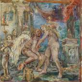 Oskar Kokoschka (Pöchlarn 1886 - 1980 Villeneuve) "Amor und Psyche", 1955, Tempera auf Leinwand, 238 x233 cm, Schätzwert € 300.000 - 500.000, Auktion 24. November 2020