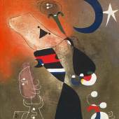 Joan Miró Malerei (Frauen und Vogel im Mondschein), 1949  Tate - erworben 1951 © Successió Mirò 2014/Bildrecht, Wien, 2014 