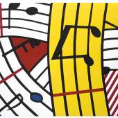 13. Roy Lichtenstein, „Composition IV", 1955, Originalsiebdruck, Foto: Kunsthaus Wiesinger © Bildrecht, Wien, 2015