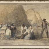 Jean-François Millet Erntearbeiter bei der Rast oder Ruth und Boas, 1850-1853 © RMN-Grand Palais (musée d´Orsay) / Hervé Lewandowski 