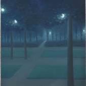 William Degouve de Nuncques Nachtstimmung im königlichen Park von Brüssel: Alleenkreuzung, 1897 Pastell © RMN-Grand Palais (musée d´Orsay) / Hervé Lewandowski
