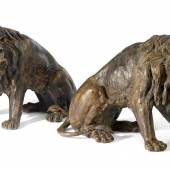 Paar lebensgroße Löwen. - Auktionshaus Michael Zeller (Ausrufnummer 1460, Limit 14.000 Euro)