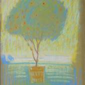 Nr. 106  August Macke (1887 - 1914) - Pastell auf braunem Zeichenkarton, "Korallenbäumchen, verso drei Selbstportraits"   • Kategorie: Gemälde   • Limit: 22.500,00 EUR