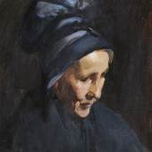 John Singer Sargent (1856 - 1925) Portrait einer alten Frau, Öl auf Leinwand, 45,5 x 38 cm  Schätzwert € 30.000 - 40.000 