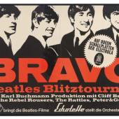 The Beatles „Bravo Blitztournee 1966“, Deutschland Originalplakat, 84 x 60 cm Rufpreis € 800