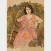 HANS STALZER (Wien 1878 - 1940 Wien) Porträt einer Cellistin,  Startgebot: €800 Schätzp. €800 - €1,600 