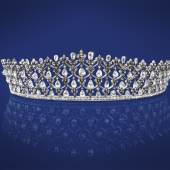 Diamantdiadem, zus. ca. 30 ct, 1902-1922 € 42.500