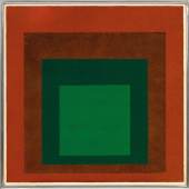 Josef Albers (1888–1976) Study for Homage to the Square: Earthen I, 1955 Öl auf Holzfaserplatte, 60,9 x 60,9 cm, mit Edelstahlrahmen, erzielter Preis € 515.400