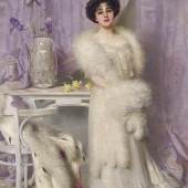 Vittorio Matteo Corcos (1859 - 1933) Porträt von Diane de la Bouchère, 1903, Öl auf Leinand, 225 x 148 cm, erzielter Preis € 186.000