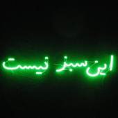 Leila Pazooki, This is not Green!, 2009, green neon tubes, Ed. 5, 55 x 200 cm 