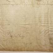 Schriftstück auf Pergament mit Autograph Louis XV vom 4. Oktober 1734 Ludwig XV (1710 – 1774)