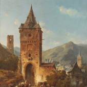 CARABAIN, Jacques François (1834-1933), "Das Steeger Tor in Bacharach",  Mindestpreis:	12.500 EUR