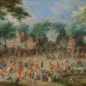 David Vinckboons (1576-um 1632), Kirchweihfest des Hl. Georg, Öl auf Holz, 41,5 x 77 cm, Schätzwert € 170.000 - 200.000 Auktion 24. April 2018