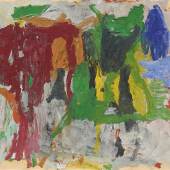 Philip Guston, ohne Titel, 1957, Öl auf Papier auf Hartfaserplatte, 63,5 x 88,9 cm, erzielter Preis € 470.860