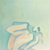Maria Lassnig (1919 - 2014) Blasse Hockende, 1972, Öl auf Leinwand, 130 x 112 cm, Schätzwert € 130.000 - 250.000, Auktion 27. November 2018