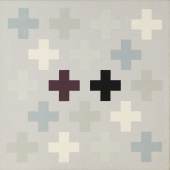 ean Leppien  18 croix pales, au centre noir et violet 3/71 V | 1971 | Öl auf Leinwand | 105,5 x 105,5 cm