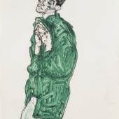 Egon Schiele Liebespaar, 1914/15  Bleistift, Aquarell und Deckfarbe auf Papier 47,4 x 30,5 cm Leopold Museum, Wien