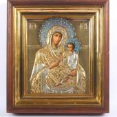 IKONE, "Gottesmutter Skoropos oder Skoroposlushniza", Tempera/Holz, 31 x 26, Mindestpreis:	9.500 EUR