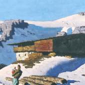 Alfons Walde, „Einsamer Berghof“, 1935, Öl auf Karton, 42 x 66,8 cm, rechts unten signiert: „Alfons Walde“ Foto: Kunsthandel Giese & Schweiger © Bildrecht, Wien, 2017