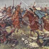 Attacke des Ulanen-Regiments "Graf Trani" in der Schlacht bei Custozza, 1866  © Sammlung C. Hofmann