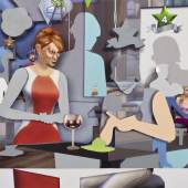  Pieter Schoolwerth »Shifted Sims #4 (Dine Out Expansion Pack)«, 2020  Pieter Schoolwerth »Shifted Sims #4 (Dine Out Expansion Pack)«, 2020 Courtesy des Künstlers, Kraupa-Tuskany Zeidler und Capitain Petzel, Berlin, und Petzel Gallery, New York