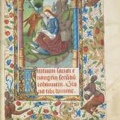 1 STUNDENBUCH TROYES Mittelalterliches Stundenbuch Pergamentmanuskript Troyes, um 1480. Schätzung: € 30.000 Ergebnis: € 52.500 