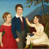 Friedrich Wasmann, Paul, Maria und Filomena von Putzer, 1840. Öl auf Leinwand, 37 x 49 cm. Staatliche Museen zu Berlin, Nationalgalerie. Foto: Andres Kilger