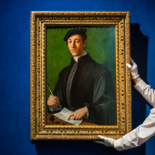 Agnolo di Cosimo, called Bronzino, Portrait of A Man, Facing Left, With A Quill and a Sheet of Paper, Possibly A Self-Portrait of The Artist. Estimate: $3,000,000 - 5,000,000.