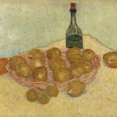 Vincent van Gogh (1853-1890), Korb mit Zitronen und Flasche, 1888, Öl auf Leinwand, 53,9 x 64,3 cm, Kröller-Müller Museum, Otterlo, Niederlande