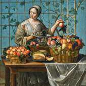 Louyse Moillon (1610–1696), Die Obstverkäuferin, 122 x 112 cm, Auktion 24. April 2024, Schätzwert € 200.000 – 300.000 