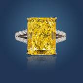 Natural Fancy Vivid Yellow Diamantring 12,34 ct Schätzwert € 450.000 – 700.000