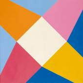 Verena Loewensberg, ohne Titel, 1966, Öl auf Leinwand 101 × 101 cm, Kunstmuseum Luzern, Depositum der Stiftung BEST Art Collection Luzern, vormals Bernhard Eglin-Stiftung