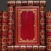 20 Volumes George Sand, Novels bound in full red Morocco