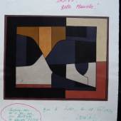 Selten!! Victor Vasarely(1908-1997) "Komposition", Bon à tirer vom 18.7.1972, handschriftlichen Notizen des Künstlers zur Druckvorlage,signiert,ca.48x40cm