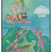  Maria Lassnig (1919-2014) Wilde Tiere sind gefährdet, 1980, Öl auf Leinwand, 306 x 200 cm, erzielter Preis € 1.367.800 Weltrekordpreis 