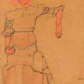  0010  Egon Schiele  Gertrude Schiele sitzend, 1910  Schätzpreis: € 600.000 - 1.000.000