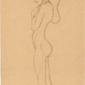  0004  Gustav Klimt  Stehender Mädchenakt von vorne, 1901  Schätzpreis: € 60.000 - 120.000